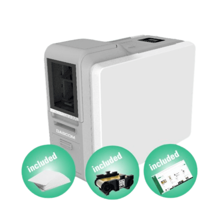 Dascom DC-340 Single Side Card Printer Bundle